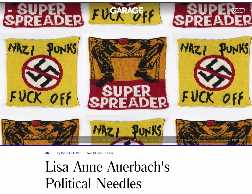 Lisa Anne Auerbach's Political Needles