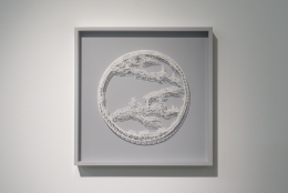 Ring - The Fog Lifter, 2015, Cut paper, Chinese xuan (rice) paper on silk