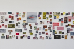 Betty Tompkins "WOMEN Words, Phrases and Stories" Installation View