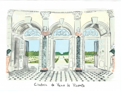 Deja View (Vaux le Vicomte), 2014, Gouache on paper