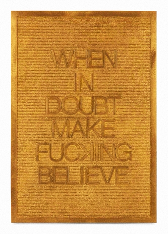 Maynard Monrow, Untitled / Fucking Believe (Polished Gold), 2021